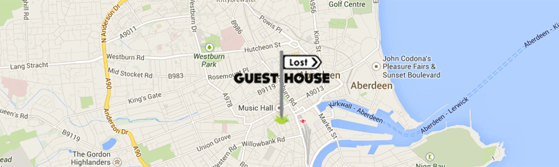 Aberdeen Lost Guest House location